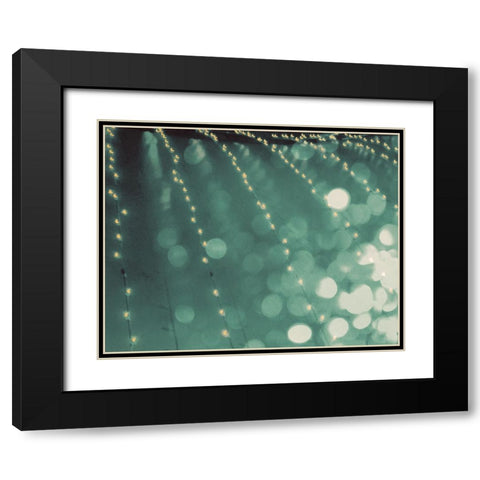 Teal Lush Black Modern Wood Framed Art Print with Double Matting by Saghini, Lisa Hill