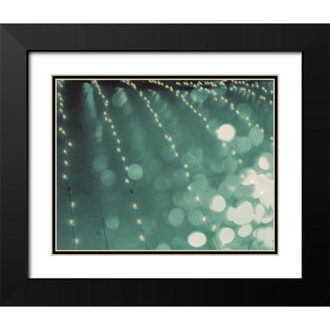 Teal Lush Black Modern Wood Framed Art Print with Double Matting by Saghini, Lisa Hill