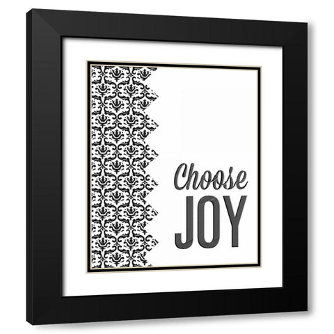 Be Simple Choose Joy II Black Modern Wood Framed Art Print with Double Matting by SD Graphics Studio