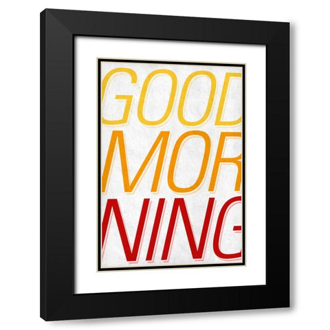 Good Day I Black Modern Wood Framed Art Print with Double Matting by SD Graphics Studio