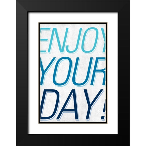 Good Day II Black Modern Wood Framed Art Print with Double Matting by SD Graphics Studio