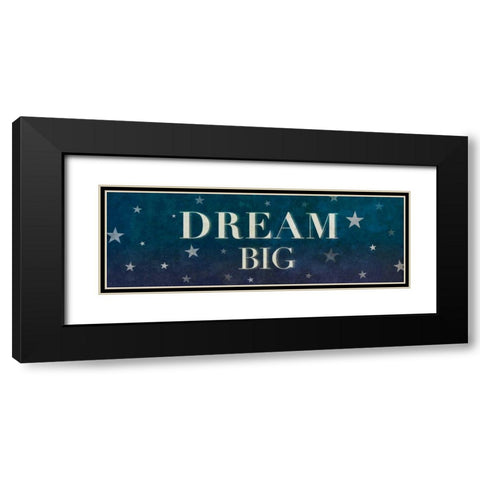 Dream Sparkle Shine Stars I Black Modern Wood Framed Art Print with Double Matting by SD Graphics Studio