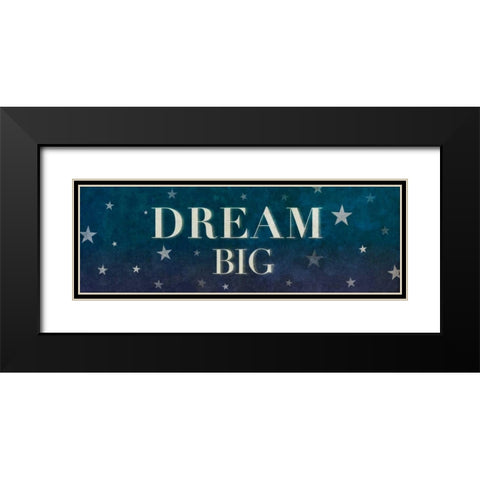Dream Sparkle Shine Stars I Black Modern Wood Framed Art Print with Double Matting by SD Graphics Studio
