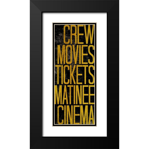 Cinema Type II Black Modern Wood Framed Art Print with Double Matting by Studio, Sd Graphics