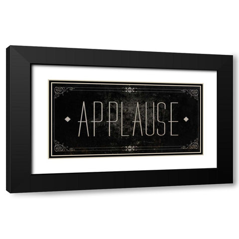 Silent Film Type I (Applause) Black Modern Wood Framed Art Print with Double Matting by SD Graphics Studio