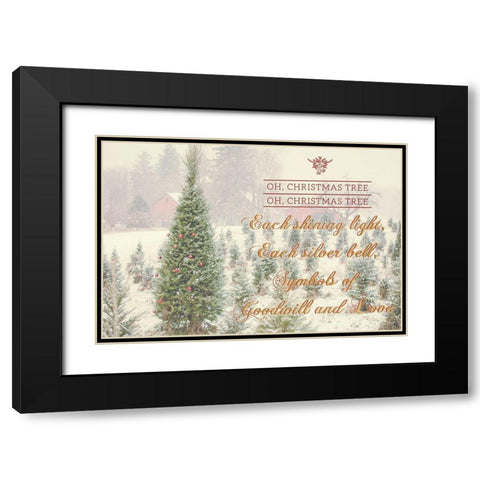 Holiday Messages II Black Modern Wood Framed Art Print with Double Matting by Poynter, Kelly