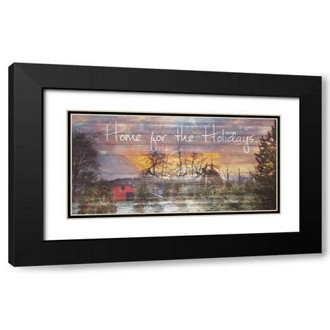 Home for the Holidays Black Modern Wood Framed Art Print with Double Matting by Poynter, Kelly