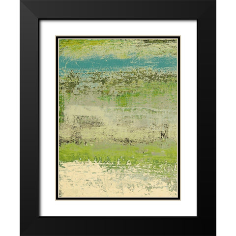 Organic Green I Black Modern Wood Framed Art Print with Double Matting by Marcon, Michael
