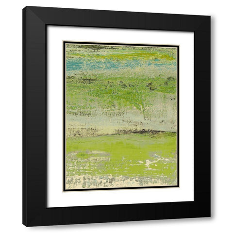 Organic Green II Black Modern Wood Framed Art Print with Double Matting by Marcon, Michael