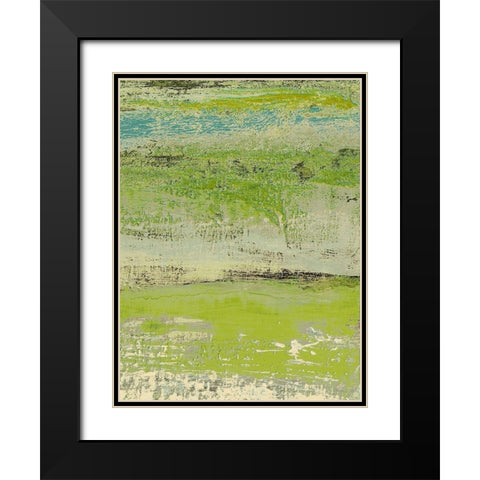 Organic Green II Black Modern Wood Framed Art Print with Double Matting by Marcon, Michael