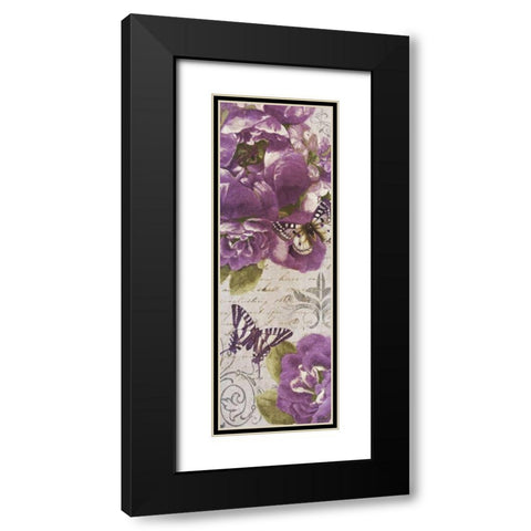Beautiful Bouquet of Peonies Panel I Black Modern Wood Framed Art Print with Double Matting by Pinto, Patricia