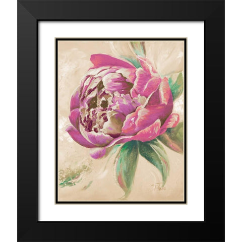 Beautiful Bouquet of Peonies in Pink II Black Modern Wood Framed Art Print with Double Matting by Pinto, Patricia
