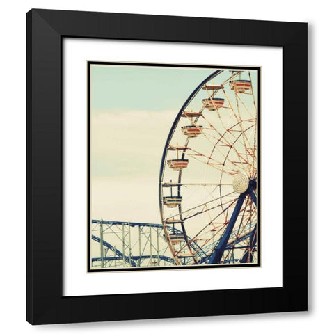 Retro Ferris Black Modern Wood Framed Art Print with Double Matting by Peck, Gail