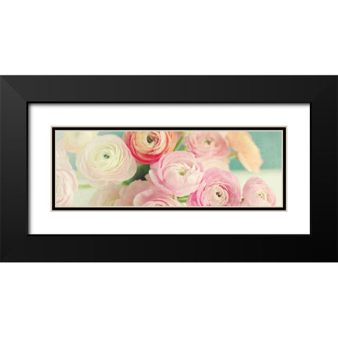 Blushing Blossoms Panel Black Modern Wood Framed Art Print with Double Matting by Gardner, Sarah