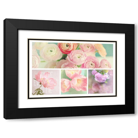 Blossoms 4 Pack Black Modern Wood Framed Art Print with Double Matting by Gardner, Sarah