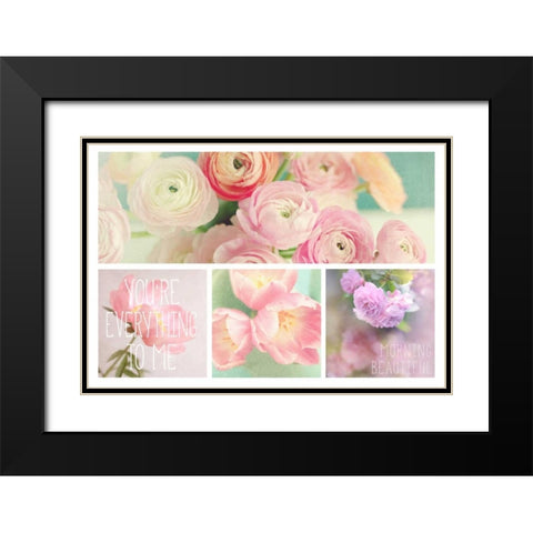 Blossoms 4 Pack Black Modern Wood Framed Art Print with Double Matting by Gardner, Sarah