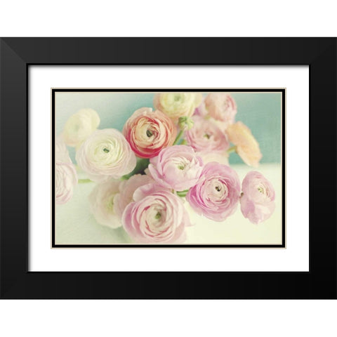 Blushing Blossoms Black Modern Wood Framed Art Print with Double Matting by Gardner, Sarah
