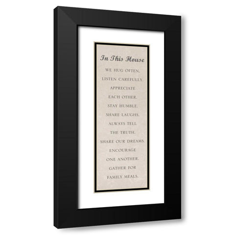 In this House Black Modern Wood Framed Art Print with Double Matting by Gardner, Sarah