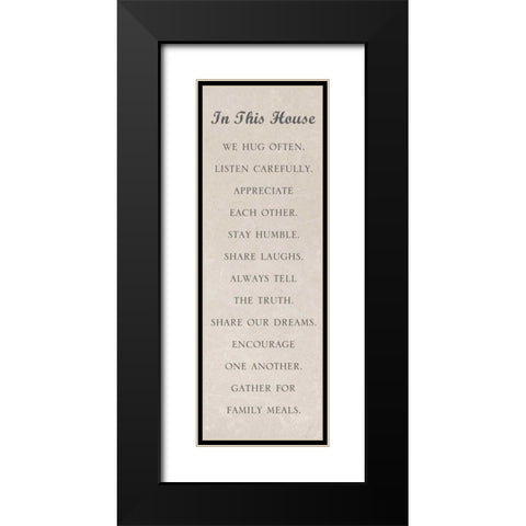 In this House Black Modern Wood Framed Art Print with Double Matting by Gardner, Sarah