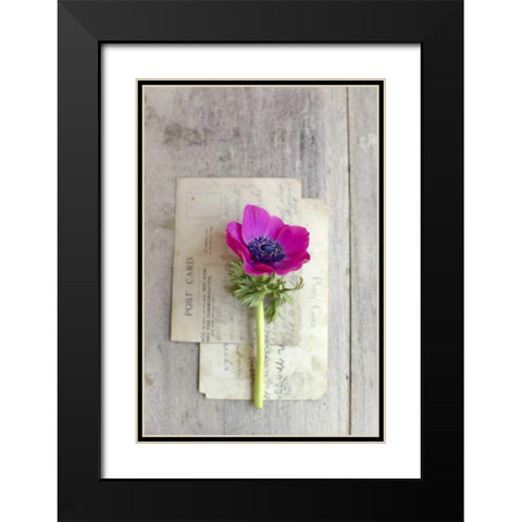 Love Note Black Modern Wood Framed Art Print with Double Matting by Gardner, Sarah