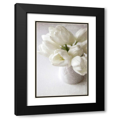 Vanishing in the White Elegance Black Modern Wood Framed Art Print with Double Matting by Gardner, Sarah
