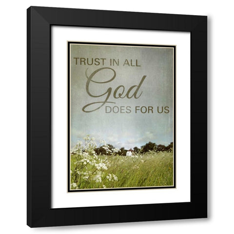 Trust in God Black Modern Wood Framed Art Print with Double Matting by Gardner, Sarah
