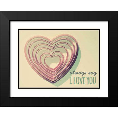 Always Say Black Modern Wood Framed Art Print with Double Matting by Peck, Gail