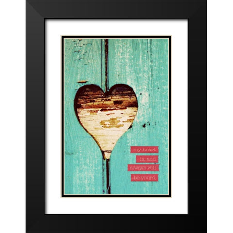 Always Yours Black Modern Wood Framed Art Print with Double Matting by Peck, Gail