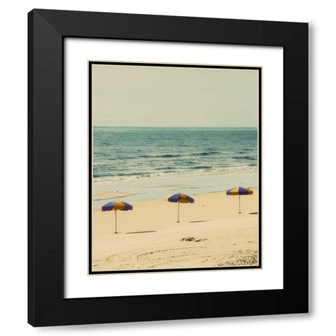 Beach Trip Rectangle II Black Modern Wood Framed Art Print with Double Matting by Peck, Gail