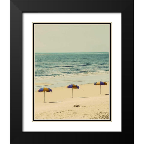 Beach Trip Rectangle II Black Modern Wood Framed Art Print with Double Matting by Peck, Gail