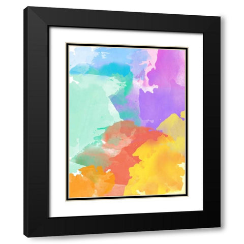 Watercolor Mess I Black Modern Wood Framed Art Print with Double Matting by SD Graphics Studio