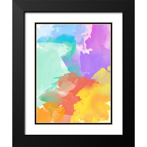 Watercolor Mess I Black Modern Wood Framed Art Print with Double Matting by SD Graphics Studio