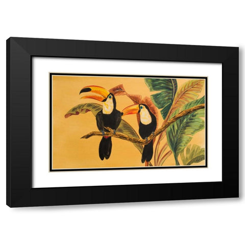 Toucans I Black Modern Wood Framed Art Print with Double Matting by Baliko, Linda