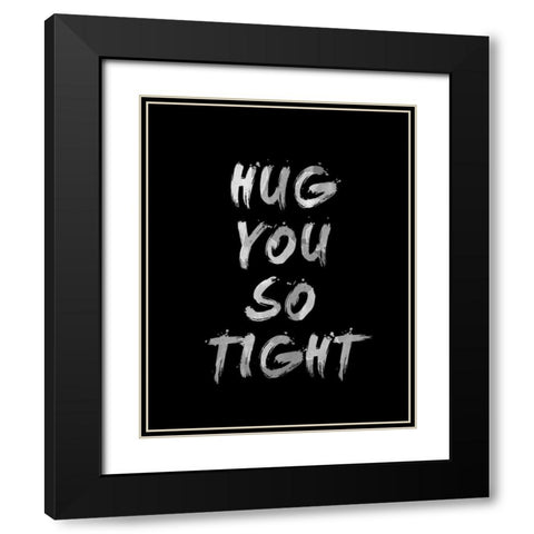 Love II Black Modern Wood Framed Art Print with Double Matting by SD Graphics Studio