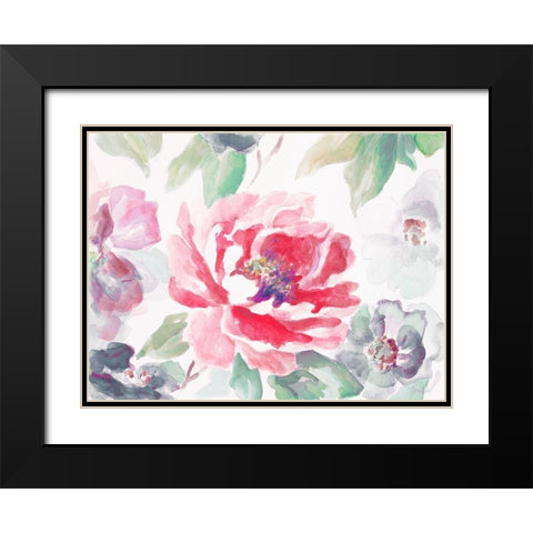 Floral Delicate Spring Black Modern Wood Framed Art Print with Double Matting by Loreth, Lanie