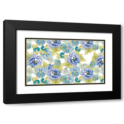 Floral Delicate Blossoms Black Modern Wood Framed Art Print with Double Matting by Loreth, Lanie