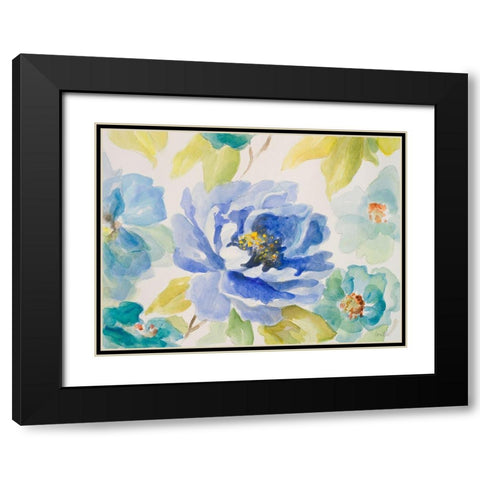 Floral Delicate II Black Modern Wood Framed Art Print with Double Matting by Loreth, Lanie