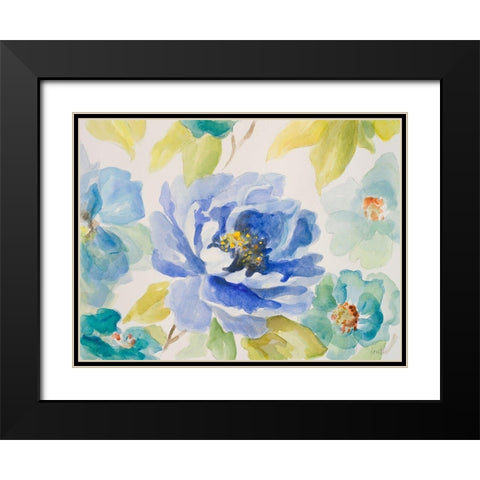 Floral Delicate II Black Modern Wood Framed Art Print with Double Matting by Loreth, Lanie