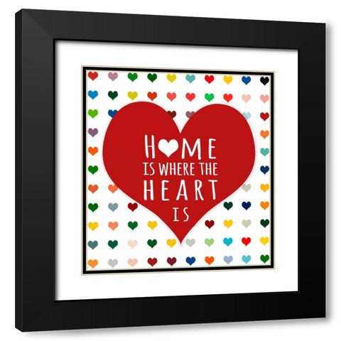 Home is Where Black Modern Wood Framed Art Print with Double Matting by Lake, Shelley
