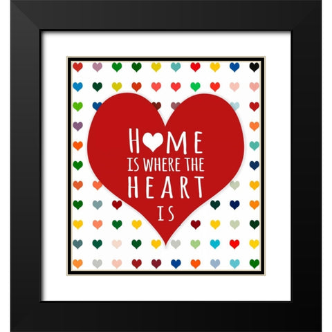 Home is Where Black Modern Wood Framed Art Print with Double Matting by Lake, Shelley