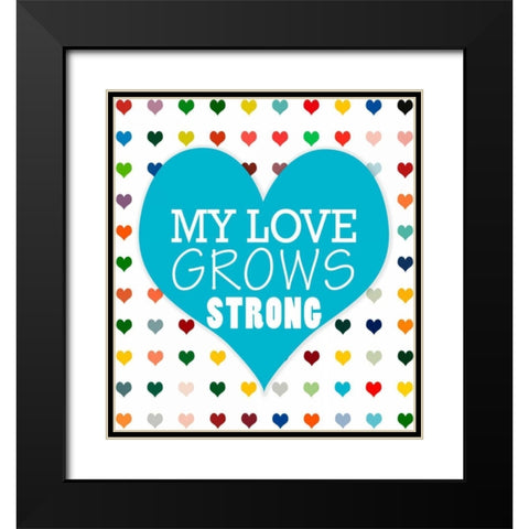 My Love Grows Black Modern Wood Framed Art Print with Double Matting by Lake, Shelley