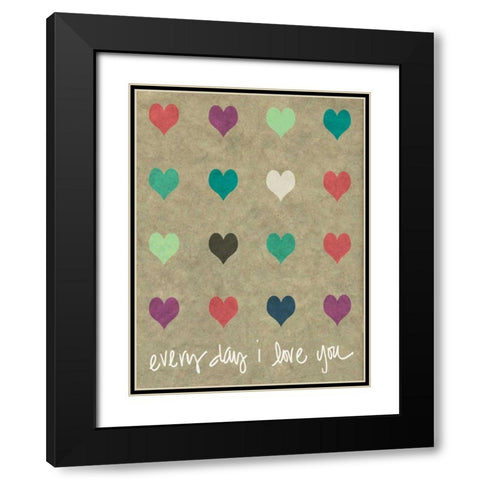 Everyday Love Black Modern Wood Framed Art Print with Double Matting by Lake, Shelley