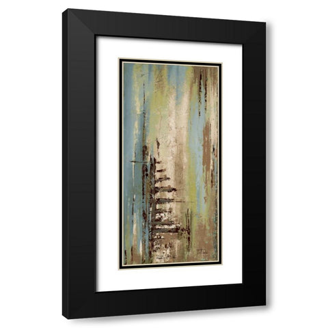 The Blue and Green Ones I Black Modern Wood Framed Art Print with Double Matting by Pinto, Patricia