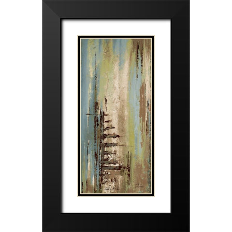 The Blue and Green Ones I Black Modern Wood Framed Art Print with Double Matting by Pinto, Patricia