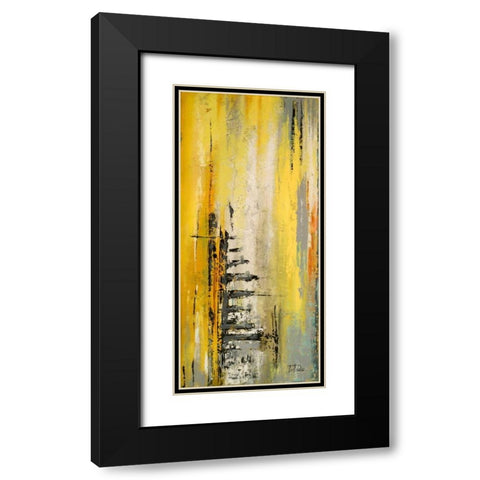 The Yellow and Silver Ones I Black Modern Wood Framed Art Print with Double Matting by Pinto, Patricia