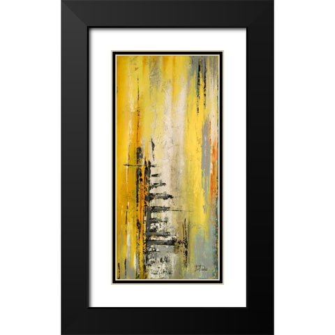 The Yellow and Silver Ones I Black Modern Wood Framed Art Print with Double Matting by Pinto, Patricia