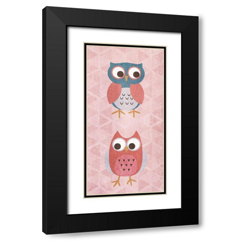 Owl See Black Modern Wood Framed Art Print with Double Matting by SD Graphics Studio