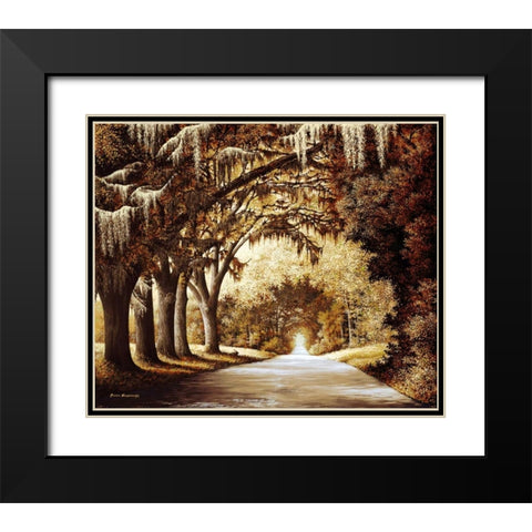 Down The Autumn Rabbit Hole Black Modern Wood Framed Art Print with Double Matting by Nawrocke, Bruce