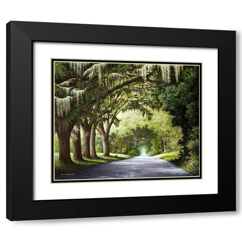 Down The Rabbit Hole Black Modern Wood Framed Art Print with Double Matting by Nawrocke, Bruce