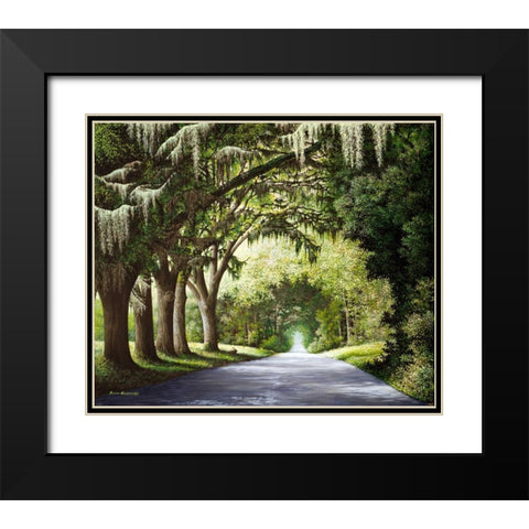 Down The Rabbit Hole Black Modern Wood Framed Art Print with Double Matting by Nawrocke, Bruce